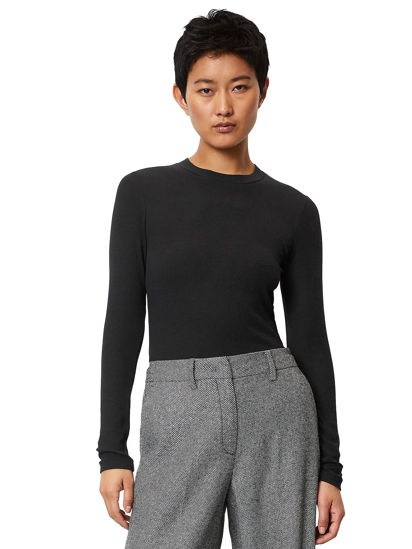 MARC O'POLO | Langarmshirt | schwarz